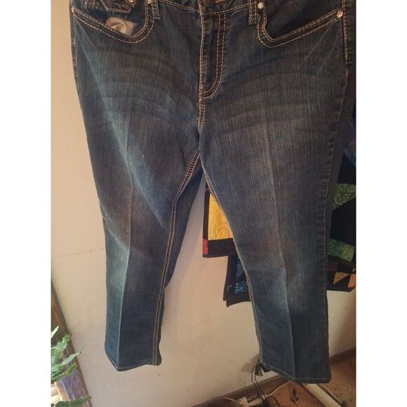 EARL JEANS SIZE 10 PREWASHED DARK COMFY STRETCHY W 31" WOMENS BLUE JEANS - Picture 2 of 4